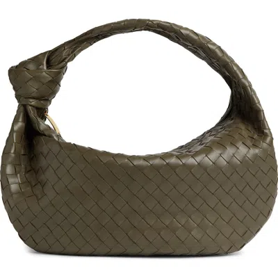 Bottega Veneta Leather Jodie Top-handle Bag In Green