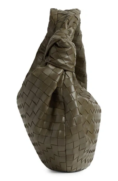 Bottega Veneta Leather Jodie Top-handle Bag In Green