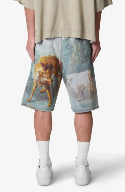 Mnml Sheep Hounded Denim Shorts