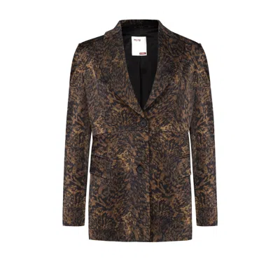 Pcfg Women's Black / Brown Your Itch Kangaroo Blazer Jacket