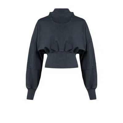 Pcfg Women's Grey Your Itch Acid Wash Hoody In Blue