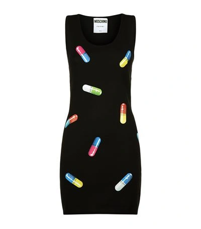Shop Moschino Pill Print Sleeveless Dress