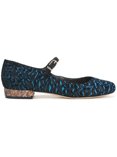 Shop Sophia Webster 'baroque' Ballerinas - Blue