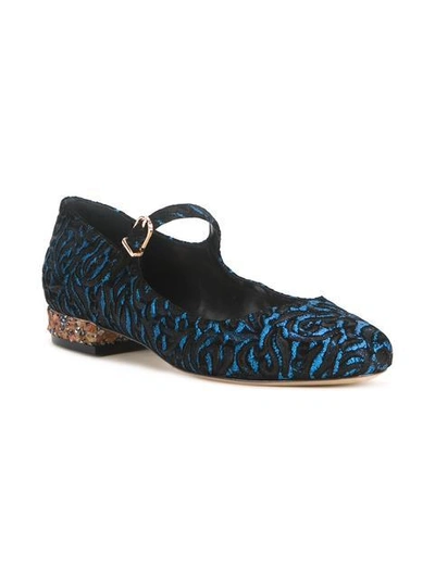 Shop Sophia Webster 'baroque' Ballerinas - Blue