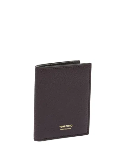 Tom Ford Wallets & Card Holders Bordeaux In Brown
