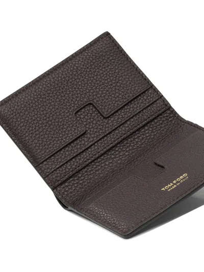 Tom Ford Wallets & Card Holders Bordeaux In Brown