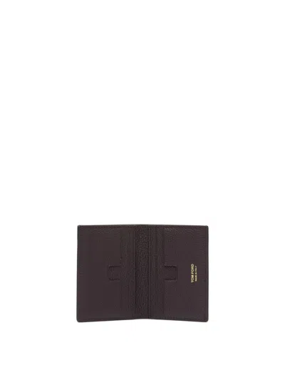 Tom Ford Wallets & Card Holders Bordeaux In Brown