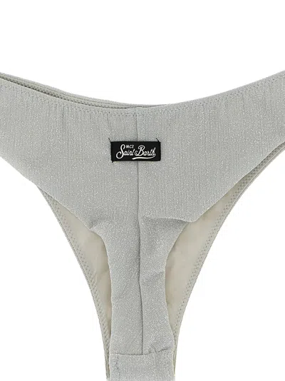 Mc2 Saint Barth Naomi Lurex Bikini Bottoms In Gray