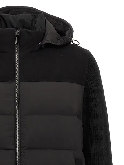 Moorer Jesse-stp Quilted Wool And Cashmere Down Jacket With Hood In Black
