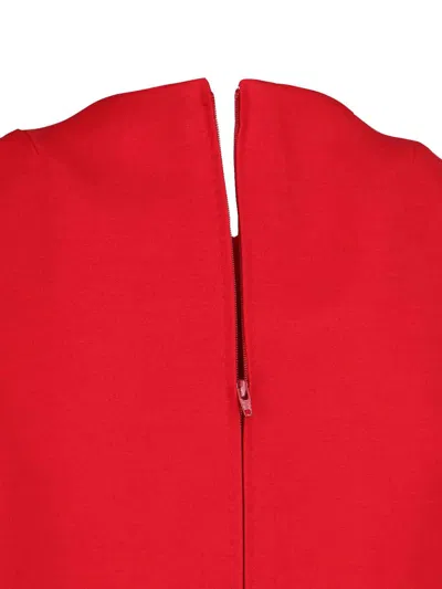 Valentino Garavani Bow Detail Crepe Couture Minidress In Red