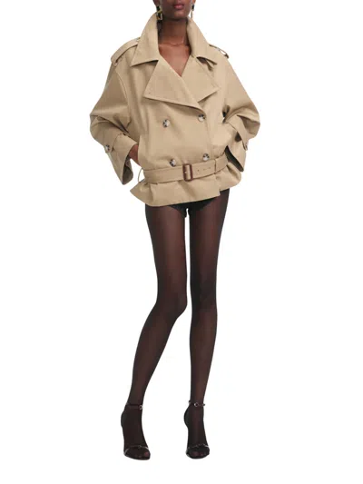 Self-portrait Beige Trench Jacket Coats Beige