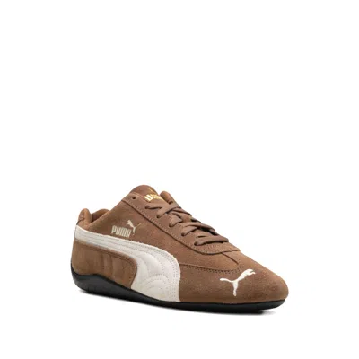 Puma Speedcat Archive Brown Sneakers With Side Logo In Suede Unisex In Brown