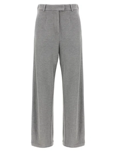 Brunello Cucinelli Trousers With Belt Loops And Pockets In Gray