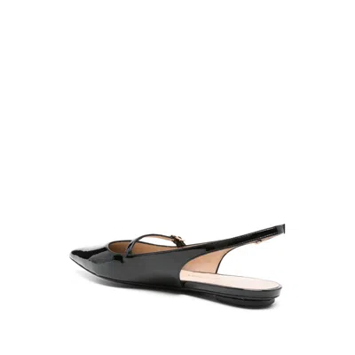 Stuart Weitzman 'emilia' Black Slingback Sandals With Adjustable Strap Closure