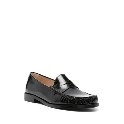 Stuart Weitzman Lottie Penny Loafers In Black