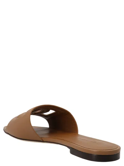 Dolce & Gabbana Woman Sandals Camel Size 5.5 Calfskin In Brown