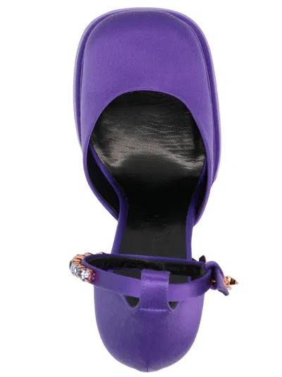 Versace Medusa Aevitas Platform Satin Pumps In Multi