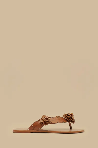 Farm Rio Active Tan Blooming Flat Sandal