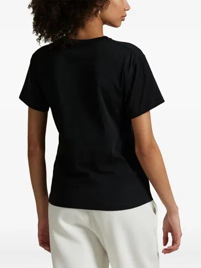Polo Ralph Lauren Womens Polo Black Bear-print Short-sleeves Cotton-jersey T-shirt