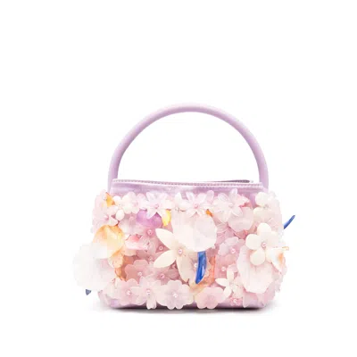 Cult Gaia Purple  White Tote Bags