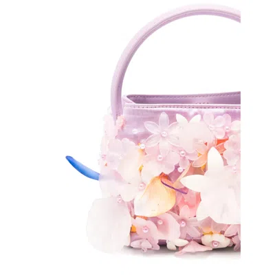 Cult Gaia Purple  White Tote Bags