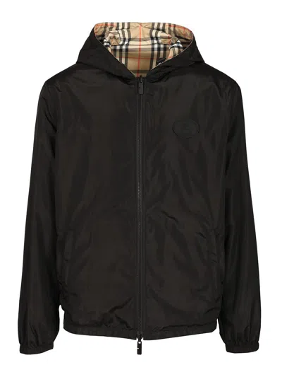 Burberry Reversible Checked Shell Hooded Jacket