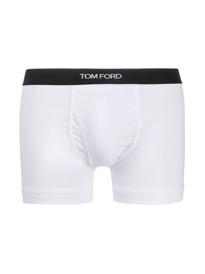 Tom Ford Mens Grey Logo-waistband Stretch-cotton Boxers Pack Of Two