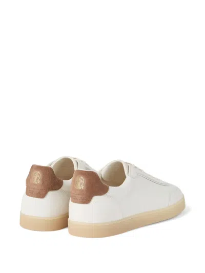 Brunello Cucinelli Branded Heel-counter Cotton Sneakers