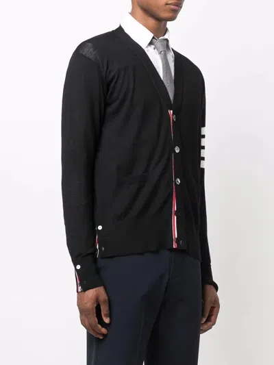 Thom Browne Classic V-neck Cardigan In Fine Merino Wool With 4bar Stripes Clothing