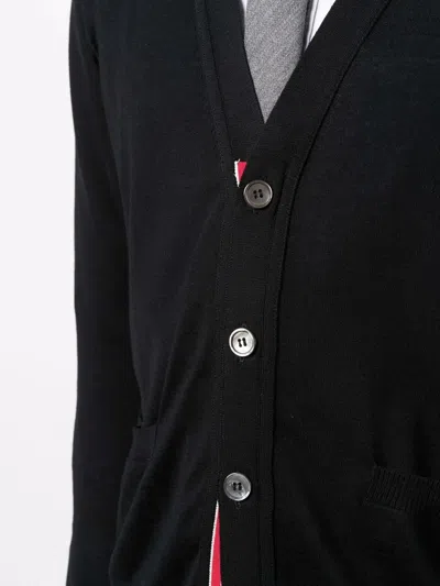Thom Browne Classic V-neck Cardigan In Fine Merino Wool With 4bar Stripes Clothing