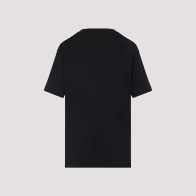 Moschino Black Cotton T-shirt With Playful Bear Graphic In Black