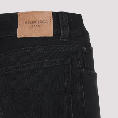 Balenciaga Flared Trousers With High Waist And Raw Hem In Black