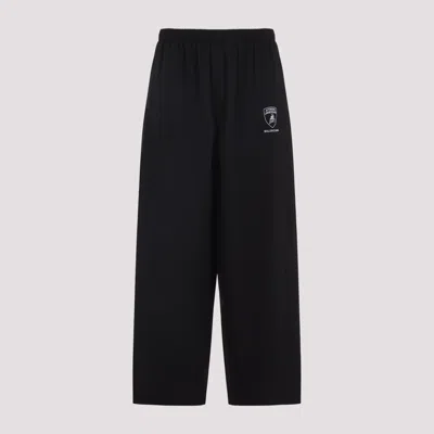 Balenciaga Elastic Waistband Tracksuit Pants In Black