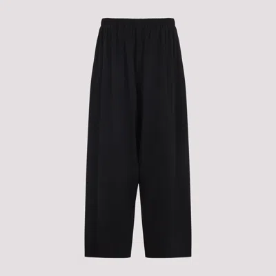Balenciaga Elastic Waistband Tracksuit Pants In Black