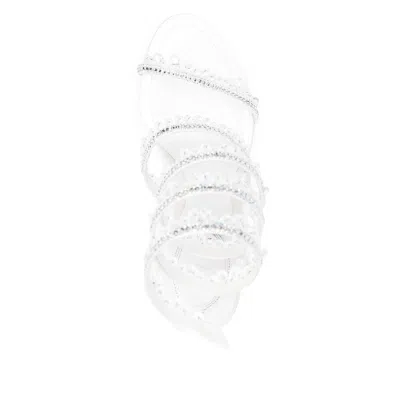 René Caovilla 100mm Chandelier Sandals In White