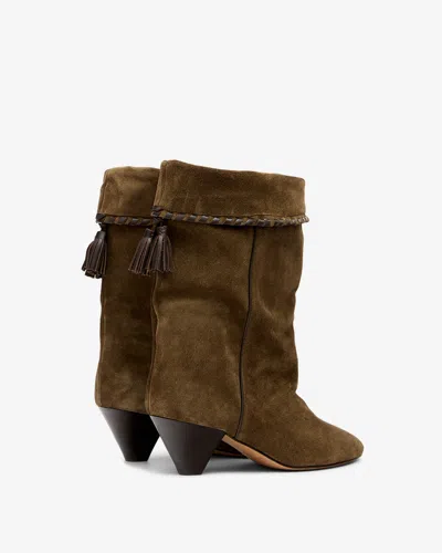 Isabel Marant Elita Suede Knee-high Boots In Brown