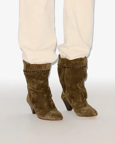 Isabel Marant Elita Suede Knee-high Boots In Brown