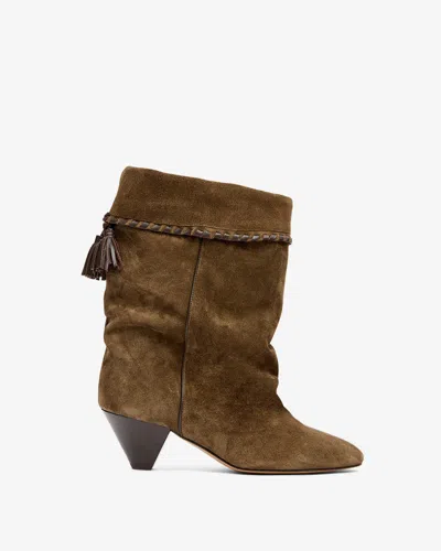 Isabel Marant Elita Suede Knee-high Boots In Brown