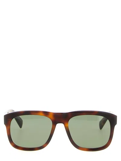 Saint Laurent Rectangular Frame Tortoiseshell Sunglasses