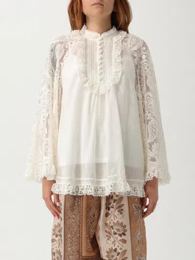 Zimmermann White Lace Shirt In White