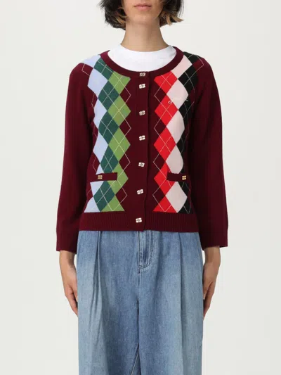 Ganni Cashmere Wool Mix Cardigan In Brown