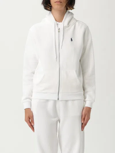 Polo Ralph Lauren Logo Hoodie In White