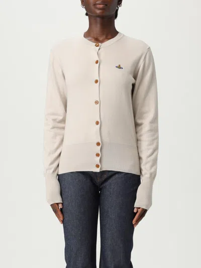 Vivienne Westwood Orb-embellished Virgin-wool Cardigan In Neutral