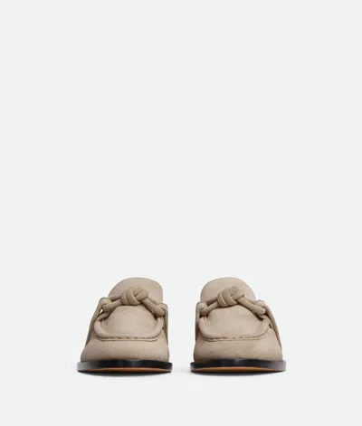 Bottega Veneta Sand Suede Astaire Loafers With Knotted Detail In Neutral