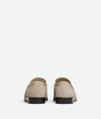 Bottega Veneta Sand Suede Astaire Loafers With Knotted Detail In Neutral