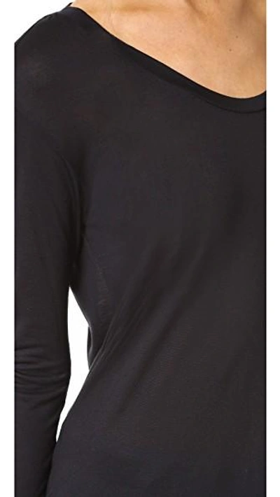 Shop L Agence Long Sleeve Tee In Black