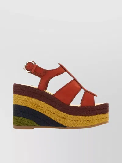 Ferragamo Strappy Wedge Heel Espadrilles