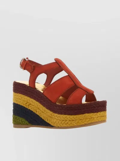 Ferragamo Strappy Wedge Heel Espadrilles
