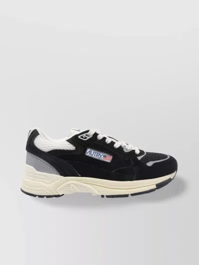 Autry Leather And Fabric Sneakers In Black