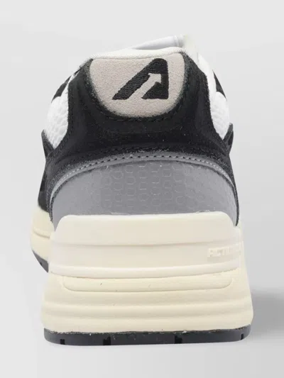 Autry Leather And Fabric Sneakers In Black
